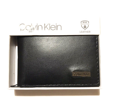 Calvin Klein Men's Genuine Leather Black Wallet