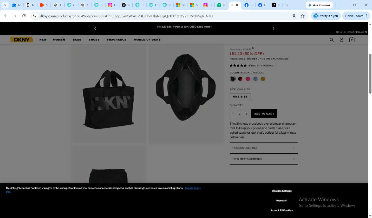 DKNY Brady Extra L, Black