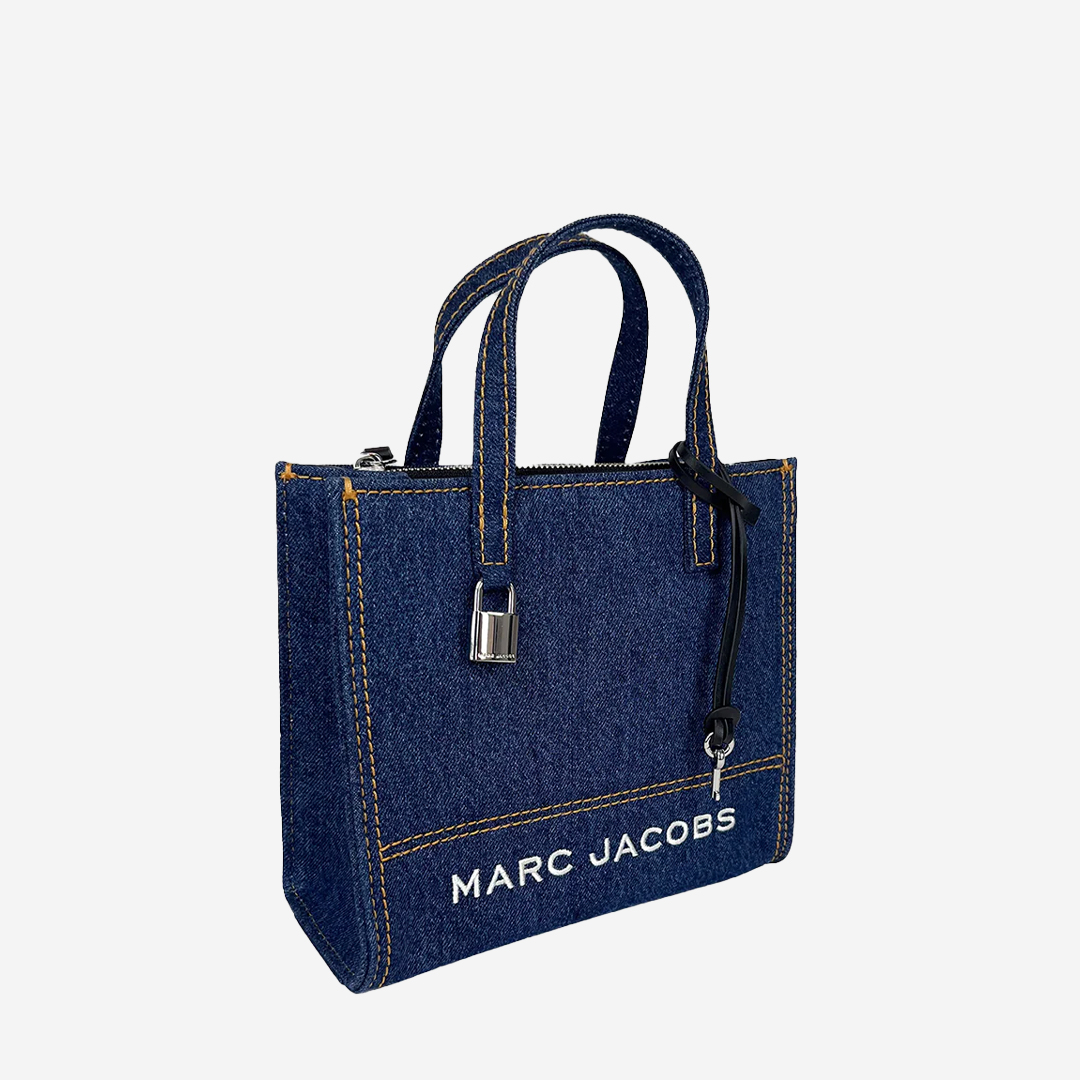 marc jacobs mini grind denim tote bag